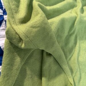 Cashmere Topper Poncho / Scarf - lime green (OS)